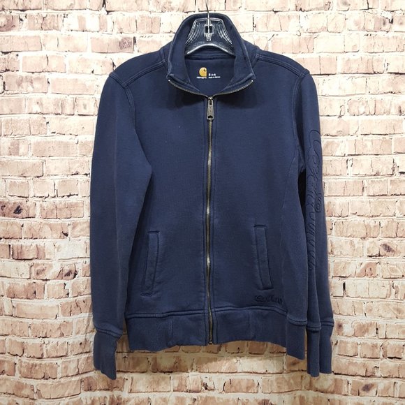 4412  Carhartt Full Zip Sweatshirt Blue Size Small 4-6 - Picture 1 of 11